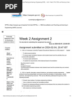 NPTEL Week 4 Assignment Insights | PDF | Learning | Knowledge