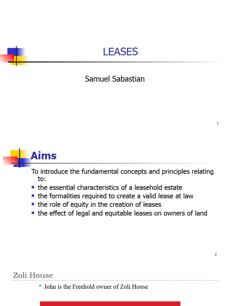 Understanding Leasehold Estates and Types | PDF | Leasehold Estate | Lease