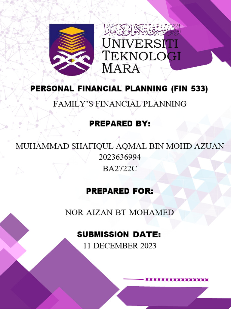 Fin 533 Individual Assignment Shafiqul Pdf Cost Of Living Refinancing