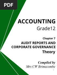 Gr12 - Audit Reports and Corporate Governance - Theory