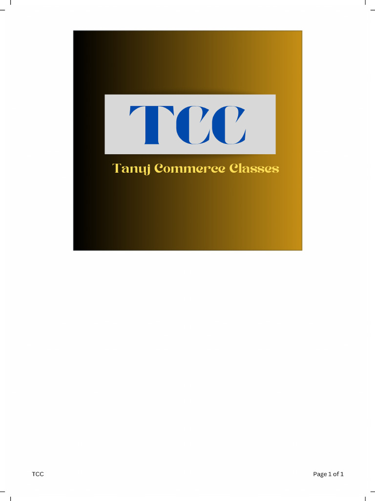 TCC For Printing | PDF