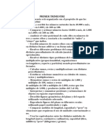 SECUENCIA DIDACTICA DE MATEMATICA PRIMER TRIMESTRE 3º GRADO B 2023