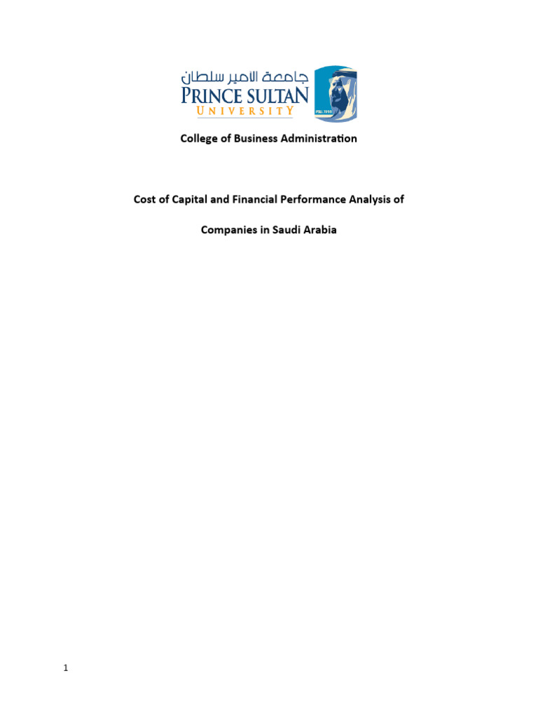 Saudi Capital & Performance Analysis | PDF | Leverage (Finance ...