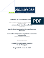 2.1 - Castellanos - Adriana - Cuadro Comparativo de Políticas Educativas Internacional