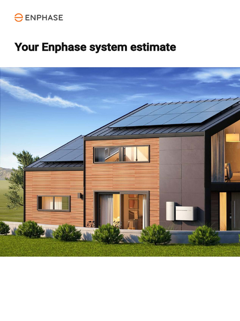 Enphase Solar System Estimate Overview | PDF | Solar Power | Photovoltaics