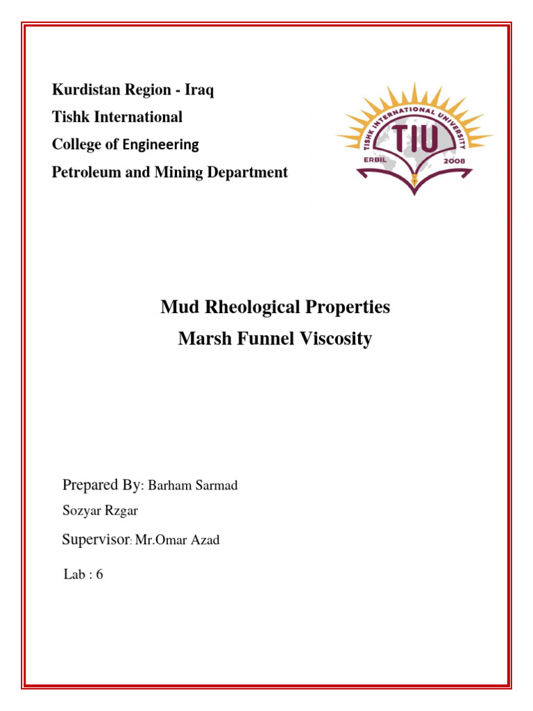 drelling marsh funnel | PDF | Liquids | Applied And Interdisciplinary ...