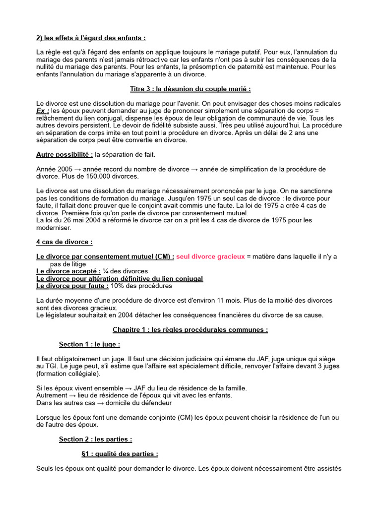 Effets du divorce sur les enfants | PDF | Divorce | Mariage