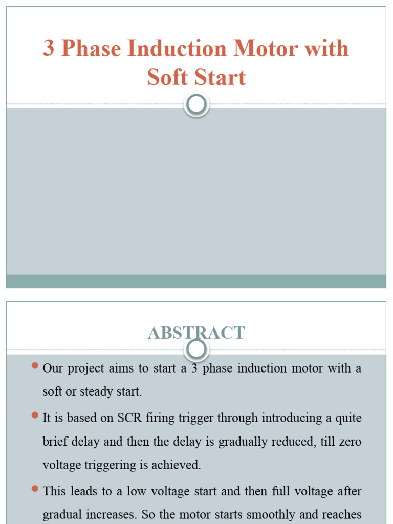 3 Phase Induction Motor With Soft Start | PDF | Electronic Engineering ...