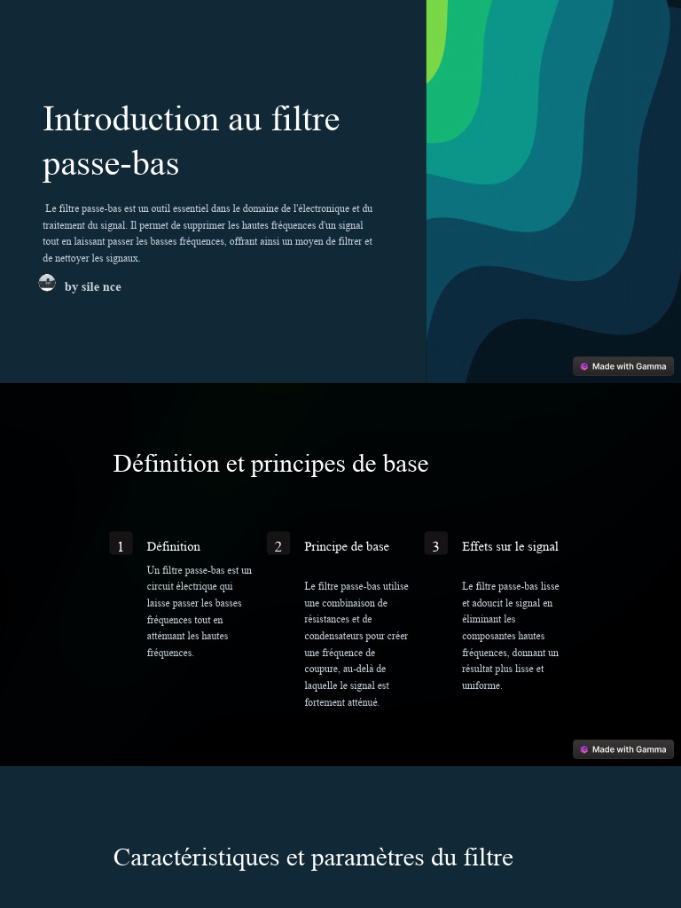 Introduction au filtre passe-bas | PDF | Filtre (électronique) | Filtre ...