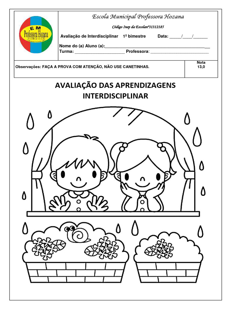 Avaliação Interdisciplinar 2 Ano | PDF | Carreira e Crescimento ...