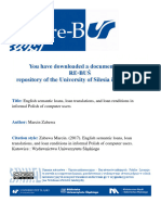 Zabawa English Semantic Loans Loan Translations