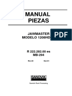 Spare Parts List Jaw Master 1208HD-08 R222-282-Es