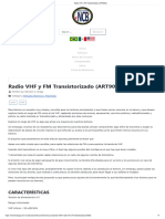 Radio VHF y FM Transistorizado (ART906S)