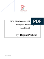 BCA Fifth Semester (5th Sem) BCA TU Computer Networking Lab Report