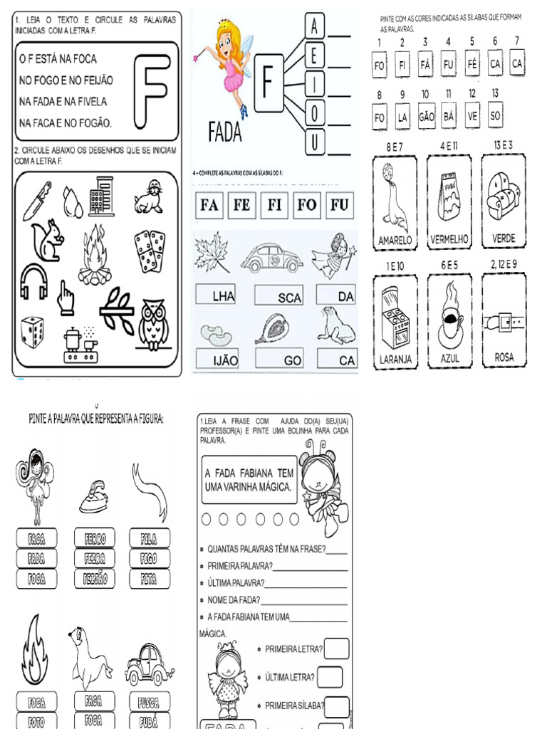 Atividade Letra F | PDF