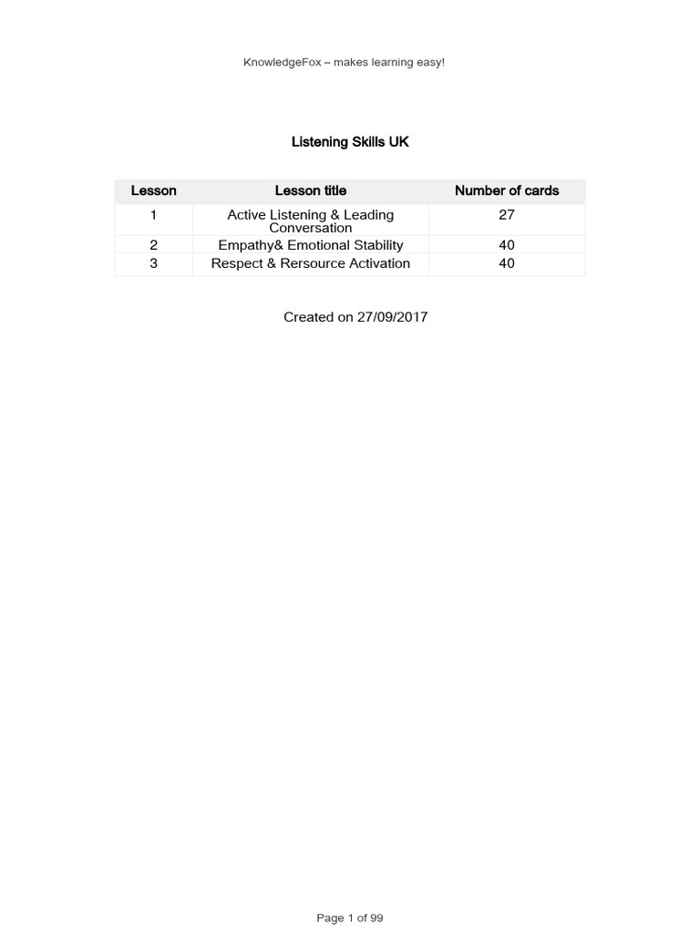 TES Training Manual | PDF | Thought | Feeling