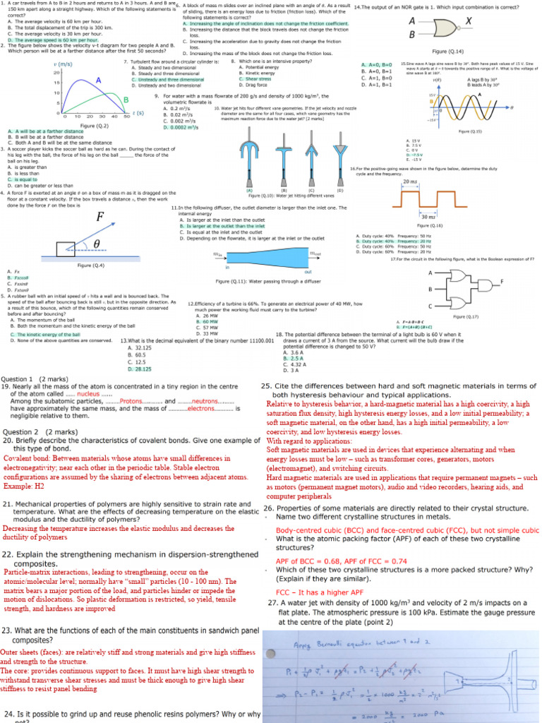 Sci Fundamentals Exam Notes | PDF | Strength Of Materials | Magnet