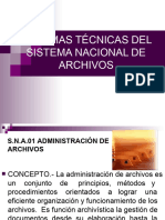Normas Técnicas Del Sistema Nacional de Archivos