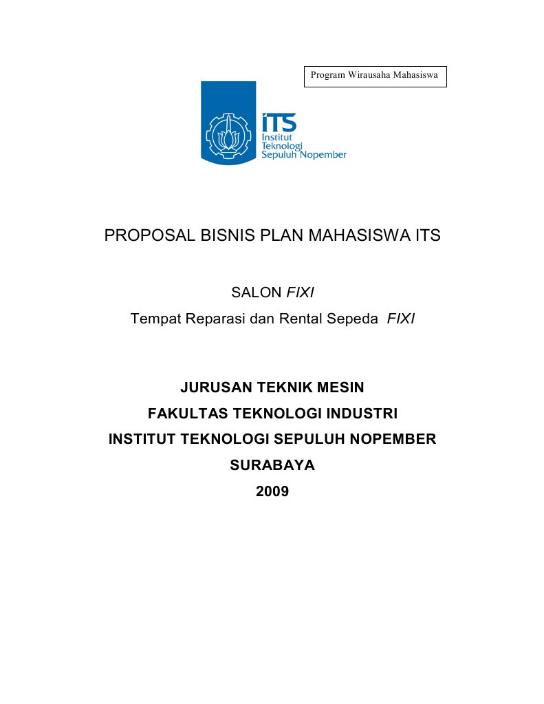 Contoh Bisnis Plan Untuk Mahasiswa - Simak Gambar Berikut