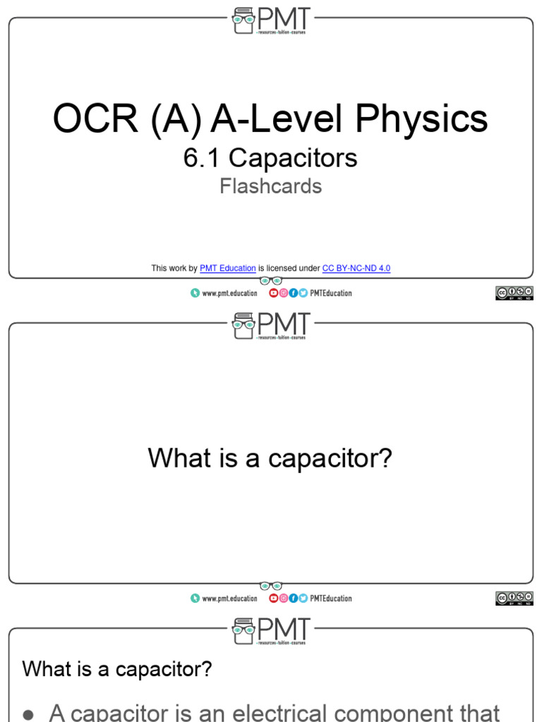 A-Level Physics: Understanding Capacitors | PDF | Capacitor | Dielectric