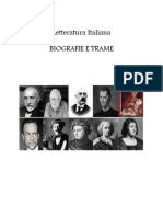 Letteratura Italiana - BIOGRAFIE E TRAME