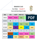 Horario de Clases Sexto A 2024