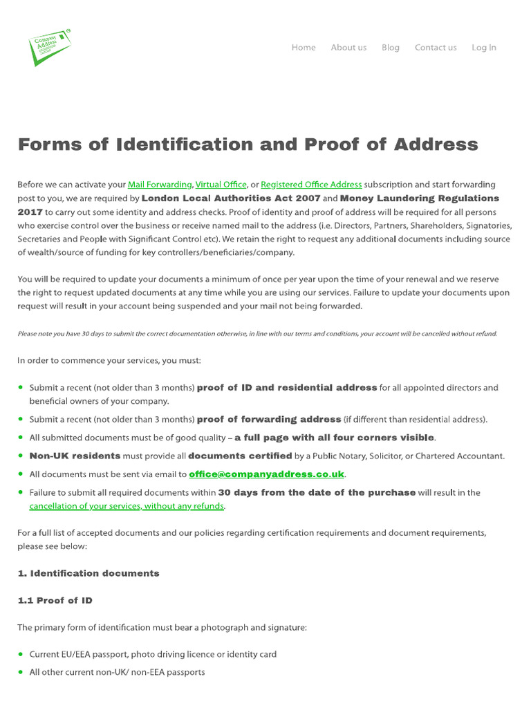 Proof of Address | PDF