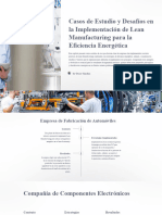 Casos de Estudio y Desafíos en La Implementación de Lean Manufacturing para La Eficiencia Energética