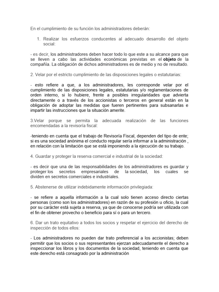 Responsabilidades de los Administradores | PDF | Justicia | Crimen y ...