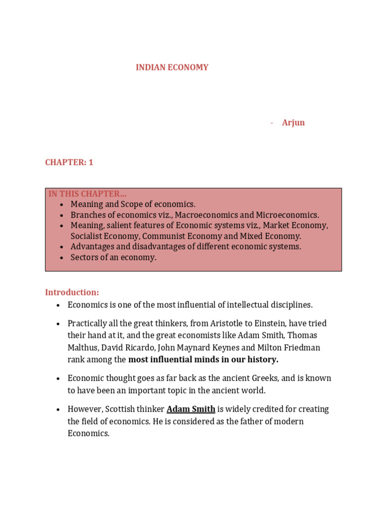 Introduction to Indian Economy | PDF | Gross Domestic Product | Economics
