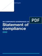 UK Corporate Governance Code - Statement of Compliance