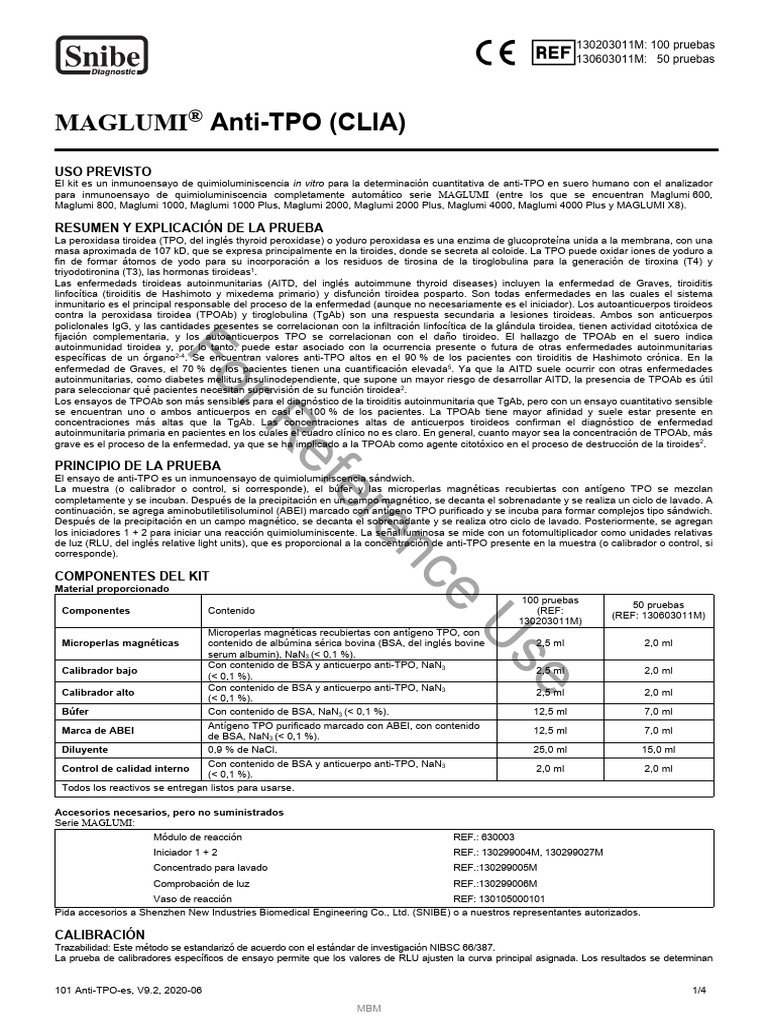 Anti-TPO MAGLUMI | PDF | Tiroides | Inmunología