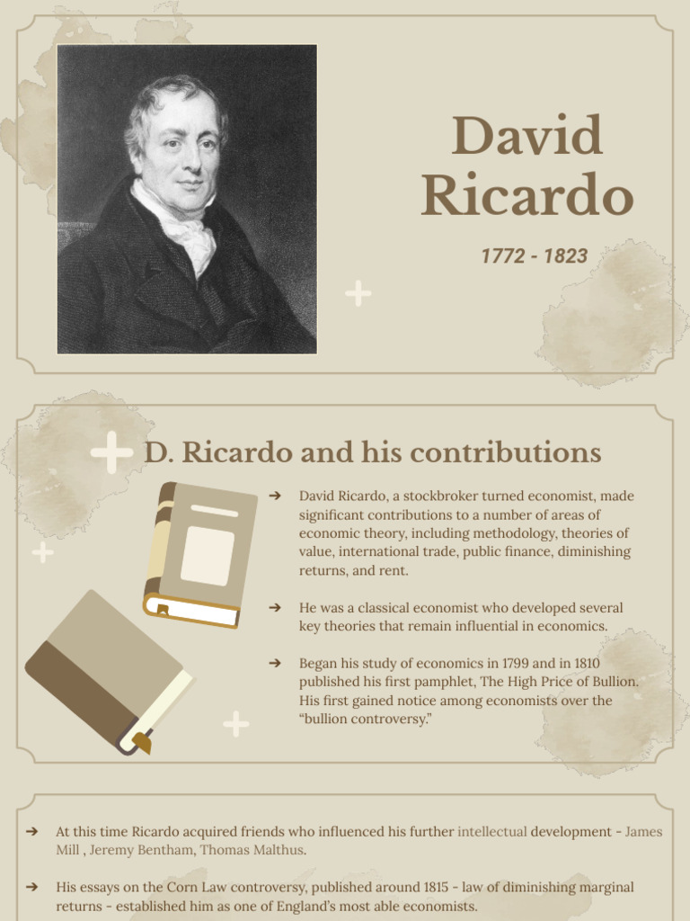 David Ricardo | PDF | Overproduction | Labour Economics