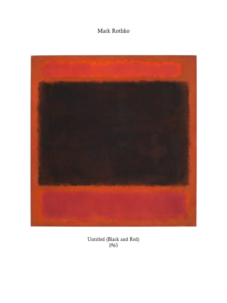 Rothko's Untitled (Black and Red) 1965 | PDF | Home & Garden | History