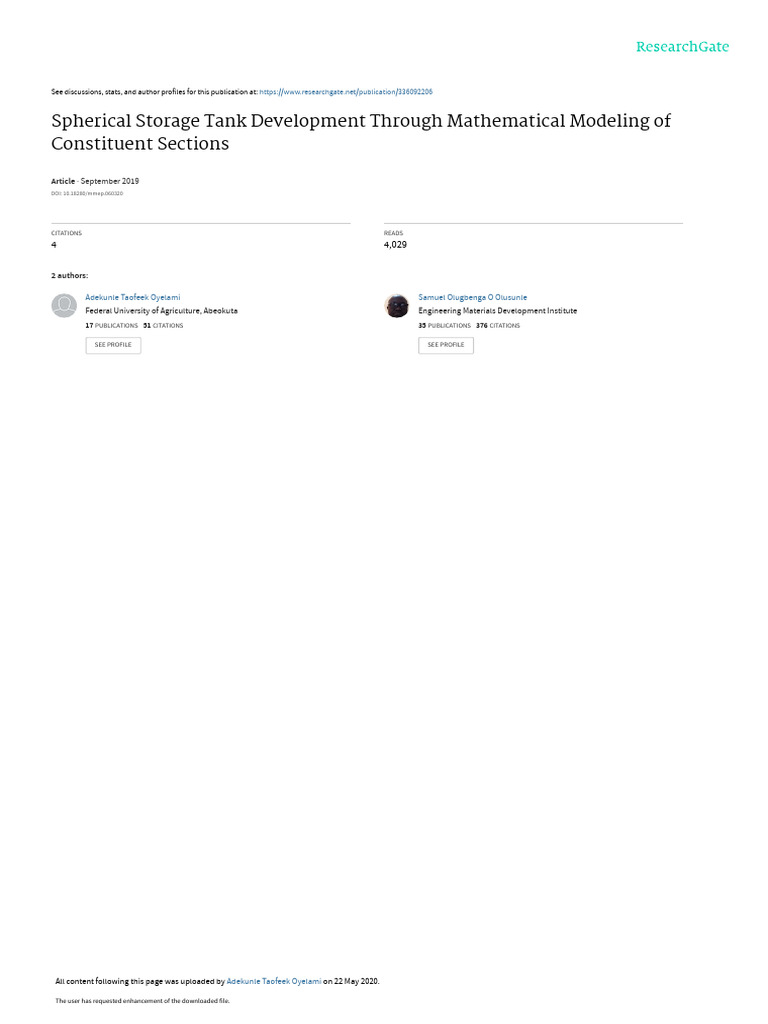 Spherical_Storage_Tank_Development_Through_Mathema | PDF | Sphere | Welding