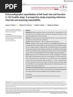 Normal Echocardiogram Values for Dogs | PDF