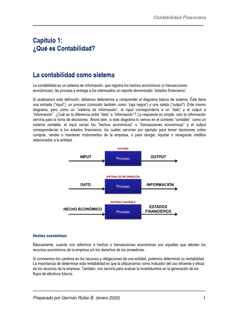 Cap 1 Qué Es Contabilidad Pdf Normas Internacionales De Informacion