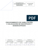SD-CA-PR-052 (Habilitacion y Colocación de Encofrado y Desencofrado) V00