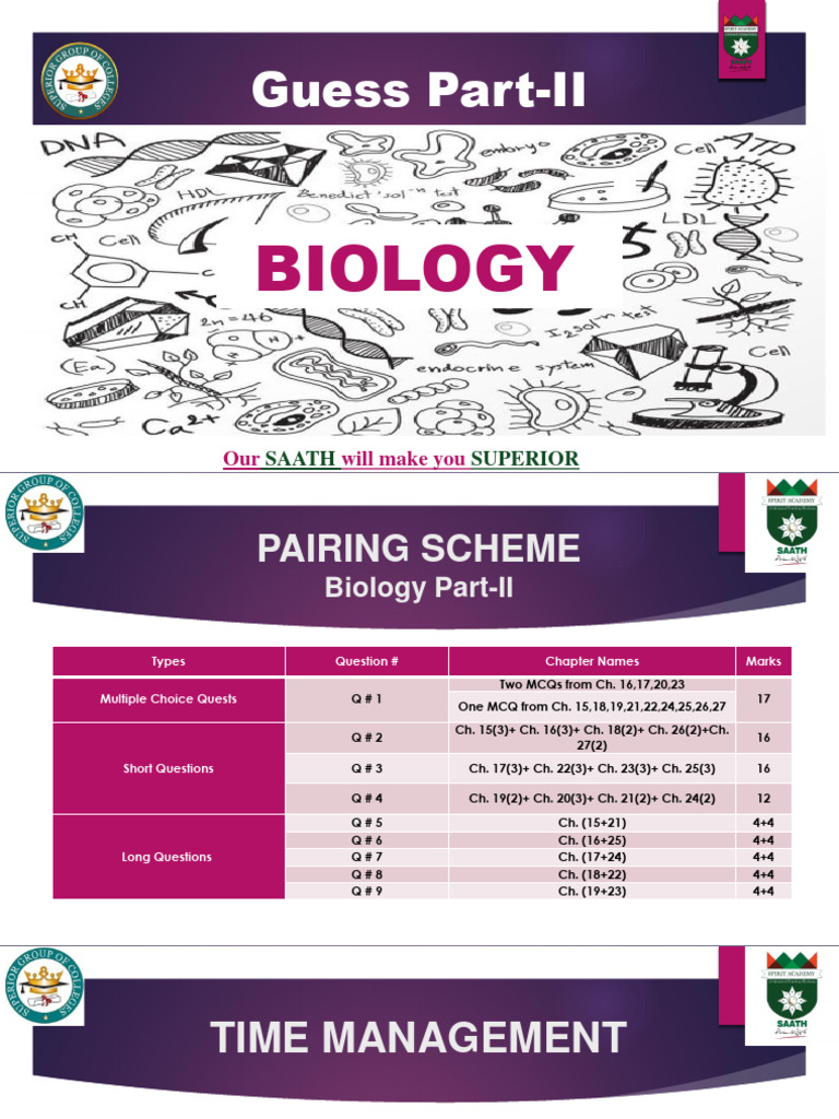 Biology-II Guess Booklet | PDF | Dominance (Genetics) | Multiple Choice