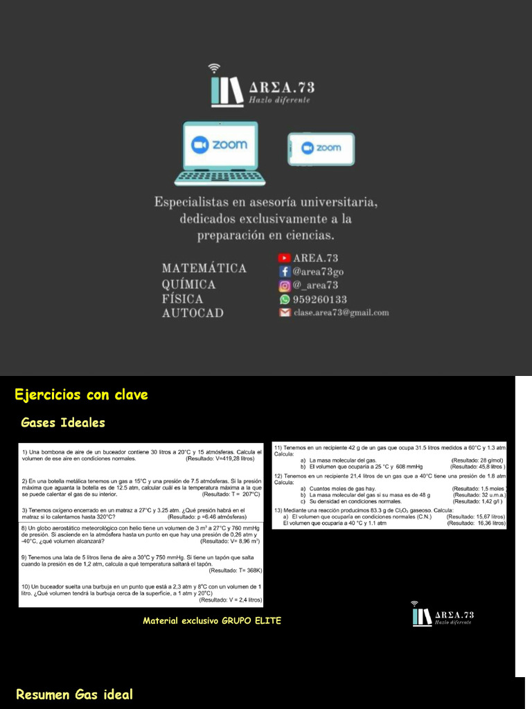 Area.73 Formulario PC2 - Gases y Mezclas | PDF