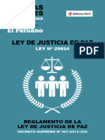 LEY DE JUSTICIA DE PAZ Y SU REGLAMENTO