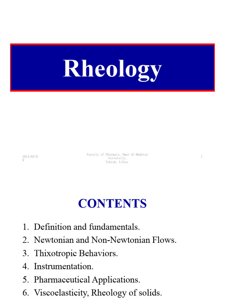 Rheology pdf | PDF | Rheology | Shear Stress
