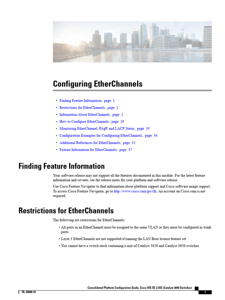 Configuring EtherChannels Guide | PDF | Network Switch | Router (Computing)