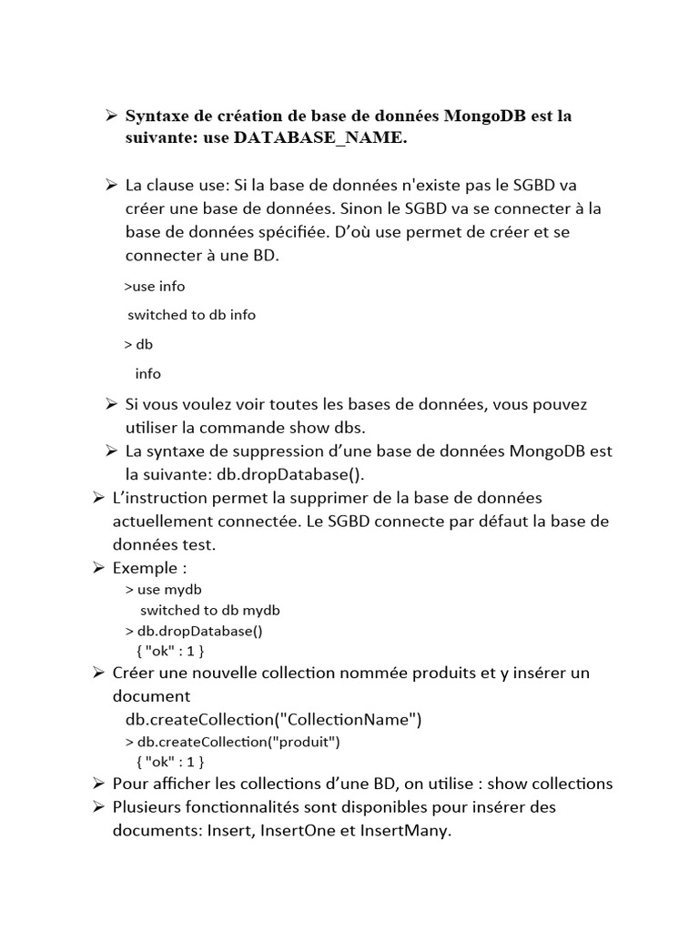 Requêtes et gestion MongoDB | PDF | MongoDB | Informatique