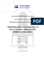 Propiedades Psicometricas De La Escala Rumiacion Sobre La Ira