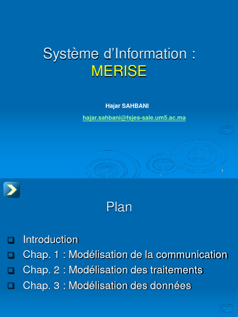 1-Introduction À Merise | PDF | Cycle de vie d'un produit | Système d ...