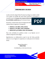 COMUNICADO #29 - Año Deportivo