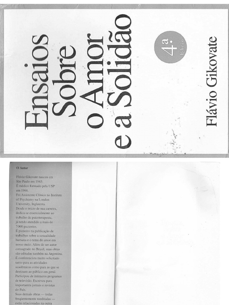 Ensaios Sobre o Amor e A Solidao Flavio | PDF