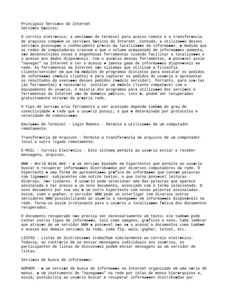 Materia 1 | PDF | Rede mundial de computadores | Internet e Web