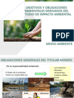 OBJETIVOS AMBIENTALES Y PRINCIPALES OBLIGACIONES DERIVADOS DEL ESTUDIO AMBIENTAL